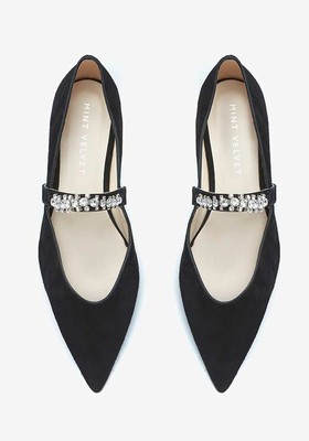 Sophia Embellished Flat Shoes from Mint Velvet