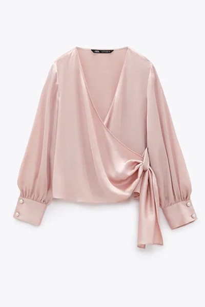 Satin Crossover Top from Zara