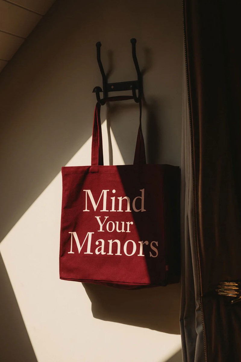 'Mind Your Manors' Tote Bag from Estelle Manor