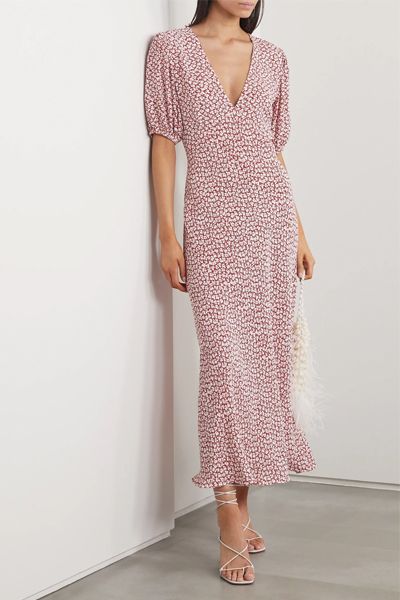 Poppy Printed Crepe Midi Dress from Rixo