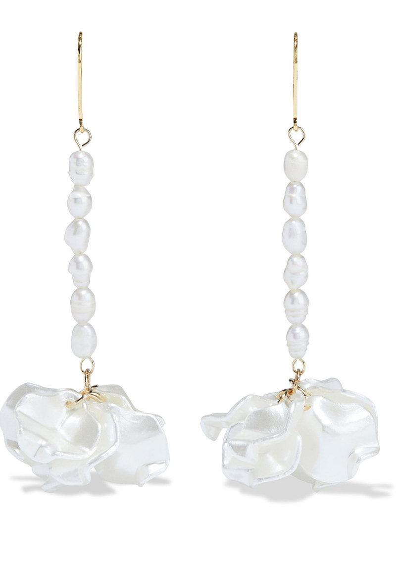 Kimberley 18-Karat Gold-Plated Faux Pearl Earrings