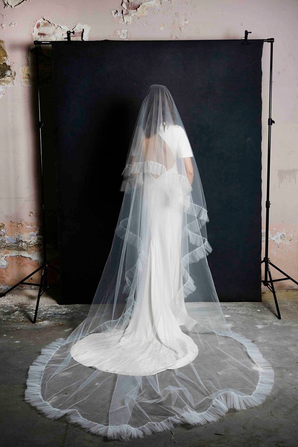 4.8 Ruched Tulle Veil from The Fall Bride