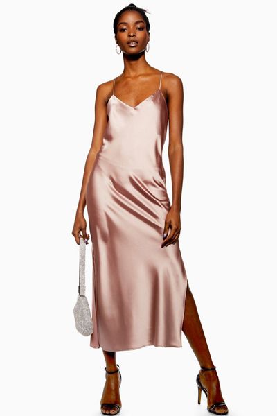 Plain Satin Slip Dress