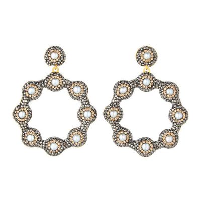 Baroque Pearl Hoop Earrings  from Soru Jewellery 