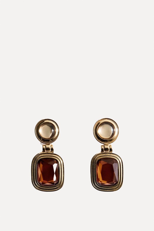 Combined Resin Hanging Earrings from Mango