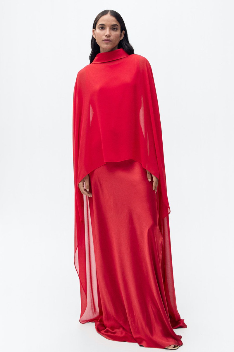 Long Cape With Bow from Mango