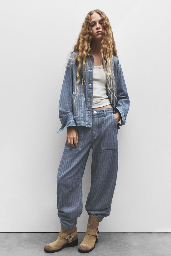 Striped Balloon Jeans from Pull & Bear