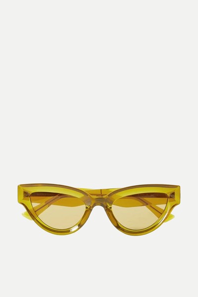 Injection Acetate Cat Eye Sunglasses from Bottega Veneta