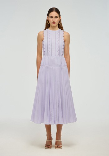 Scallop Midi Dress from Self-Portrait 