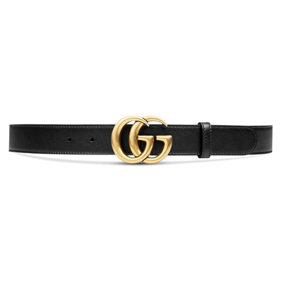 Double G Buckle Leather Belt from Gucci
