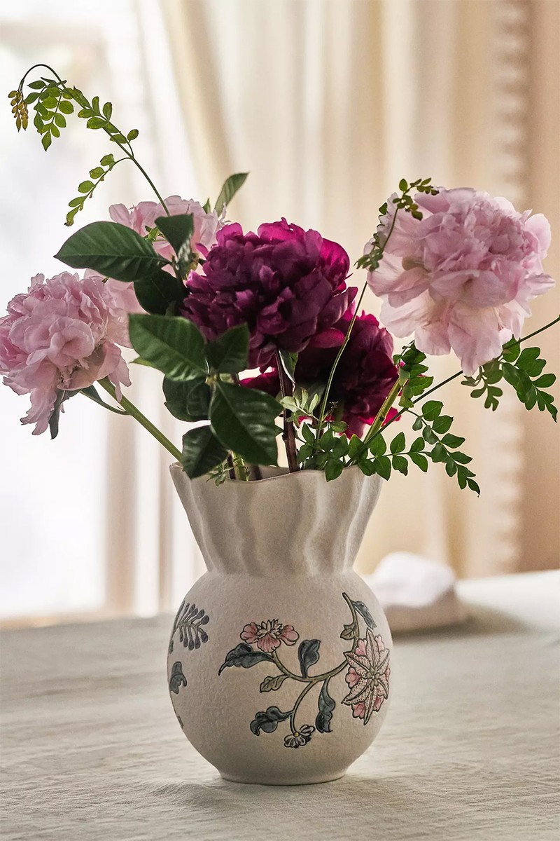 Mio Handpainted Stoneware Vase from Anthropologie