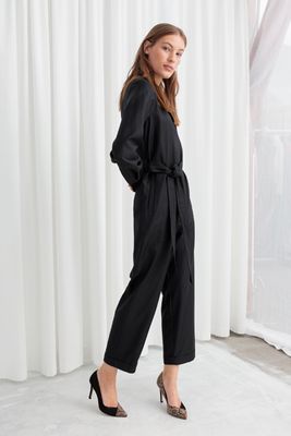 Belted Wool Blend Boilersuit from & Other Stories