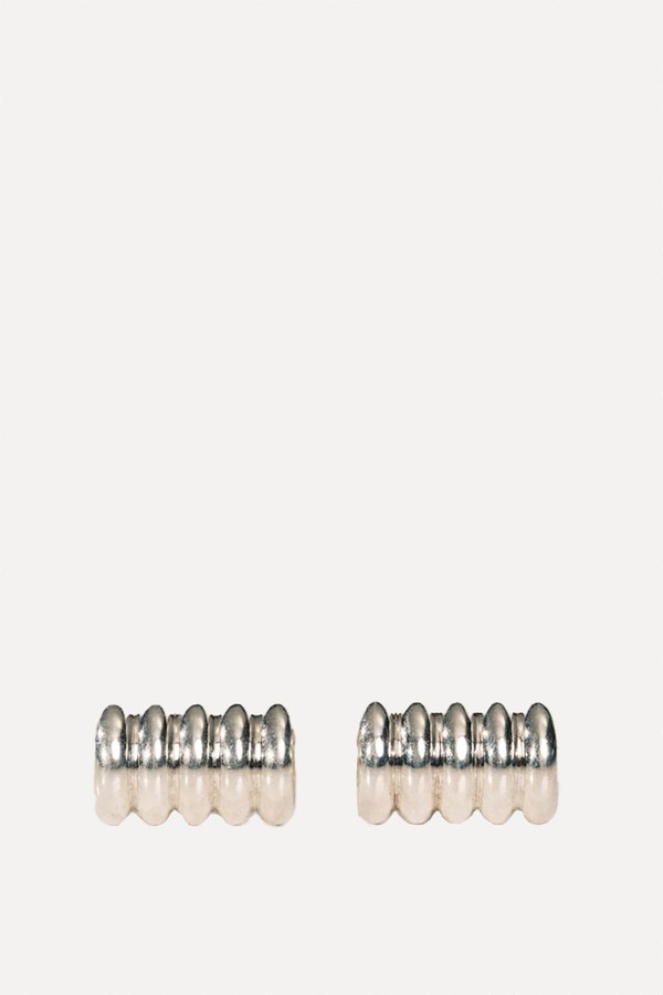 Hollyhock Sterling Silver Earrings from Déhanche