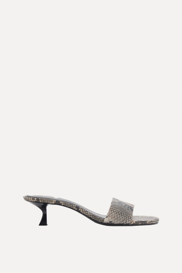 Animal-Print Sandals With Strap from Mango