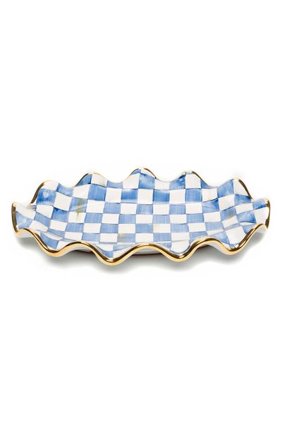 Royal Check Fluted Serving Platter from Mackenzie Childs