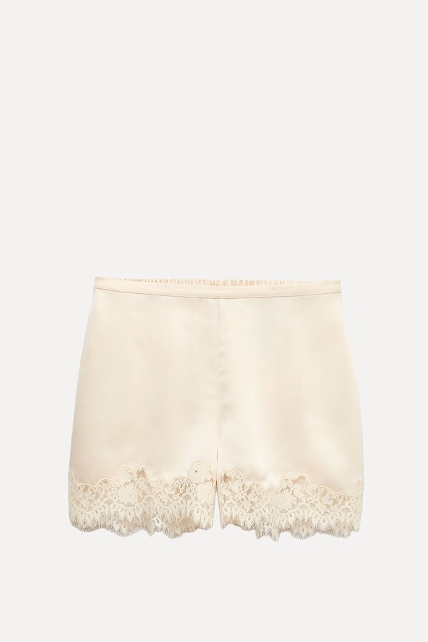 Satin Lace Trim Shorts from Marks & Spencer
