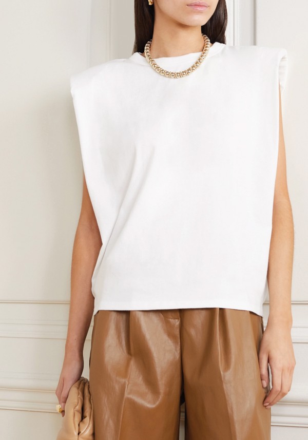Eva Padded Shoulder Muscle T-Shirt from Frankie Shop