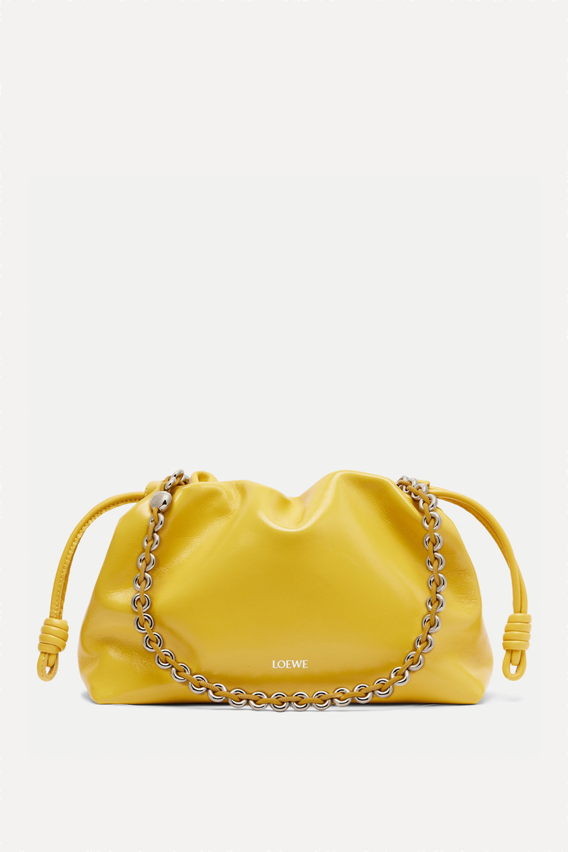 Flamenco Medium Leather Clutch from Loewe