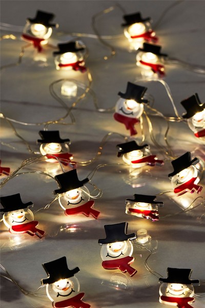 20 Snowman Line Lights