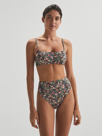 Floral High Rise Bikini Briefs from Oysho