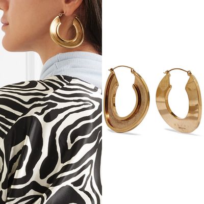 Monile Gold Tone Hoop Earrings from Marni