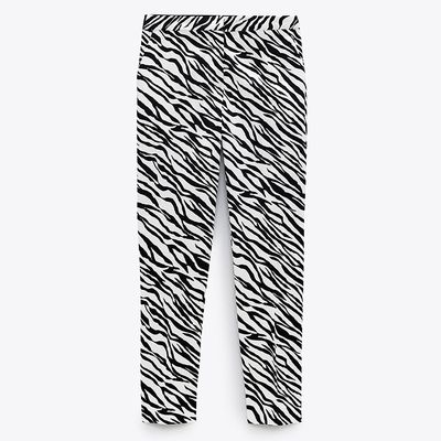 Animal Print Jogger Waist Trousers from Zara