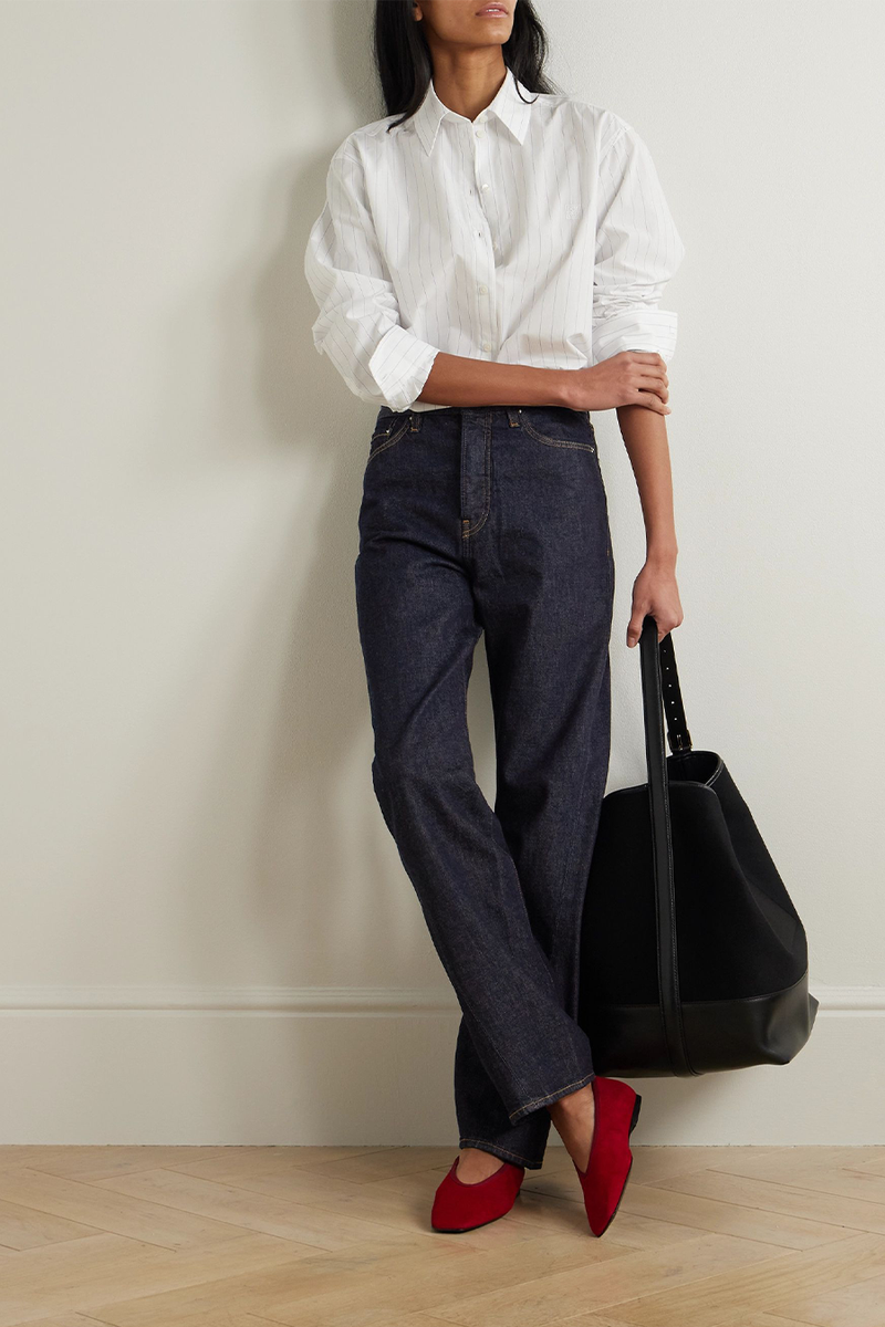 Twisted Seam High-Rise Straight-Leg Jeans from Toteme