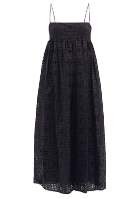 English-Embroidered Cotton-Poplin Dress from Matteau