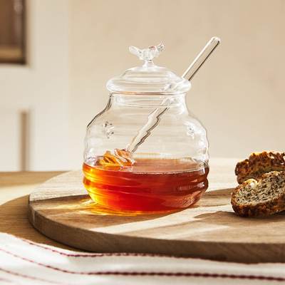 Bumblebee Borosilicate Glass Honey Jar from Zara