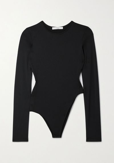 Asymmetric Stretch Jersey Bodysuit from TIBI