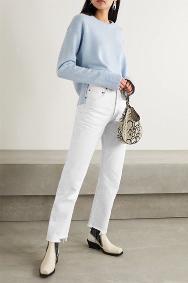 '90s Frayed Mid-Rise Straight-Leg Jeans from Agolde