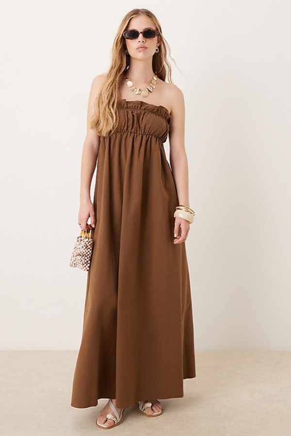 Ruffle Bust Maxi Dress from ASOS DESIGN