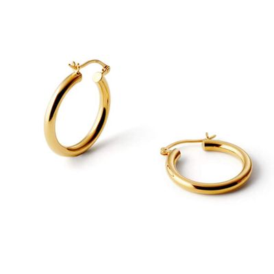 Gold Cassandra Hoop Earrings from Motley London