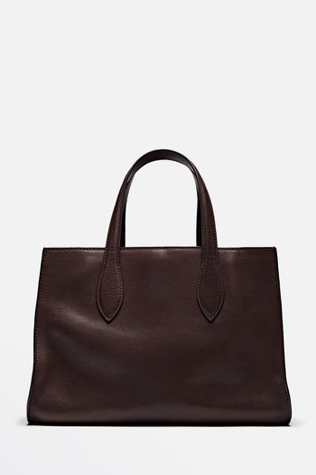 Nappa Leather Tote Bag from Massimo Dutti