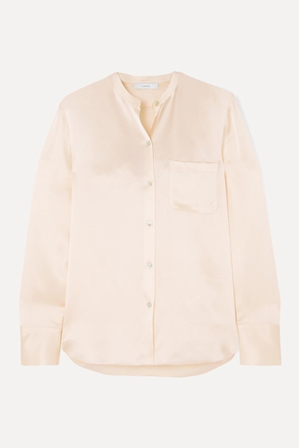 Silk-Satin Shirt from Vince