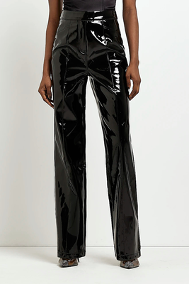 Faux Leather Straight Trousers  from River Island