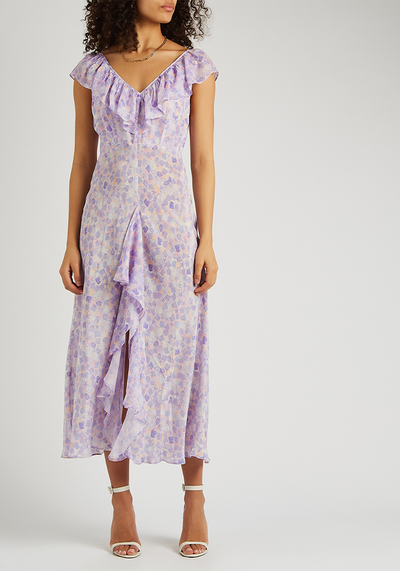 Antoinette Printed Silk Crepe De Chine Midi Dress from Rixo