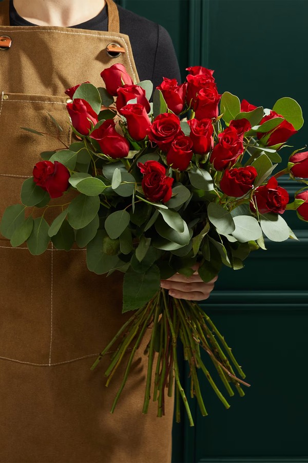 Red Freedom® Rose & Eucalyptus Bouquet