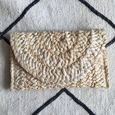 Straw Woven Clutch Bag  from Sun & Day