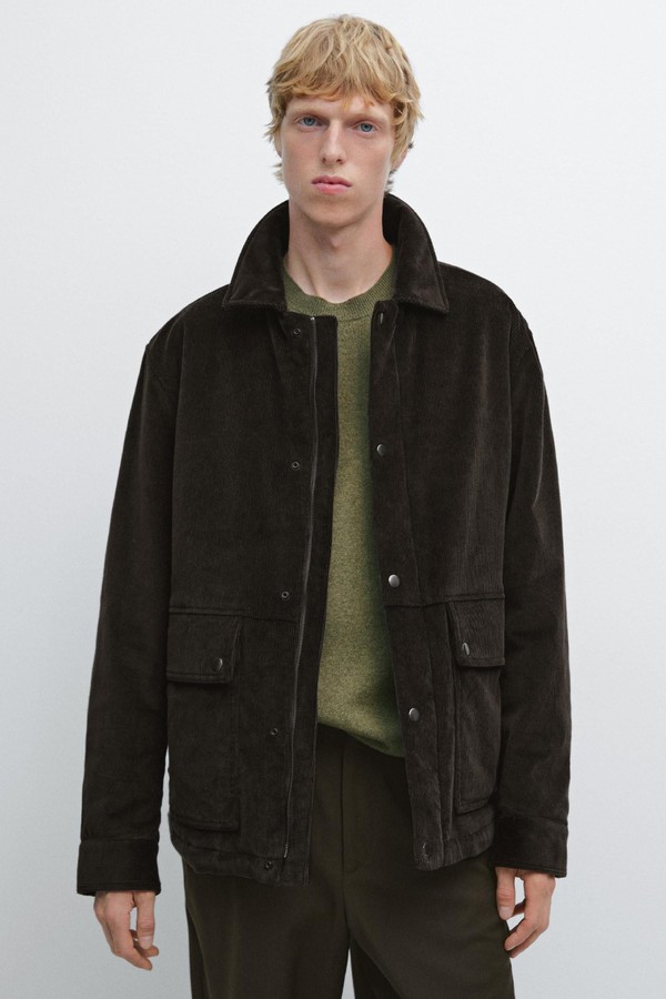 Corduroy Jacket With Pockets from Massimo Dutti 