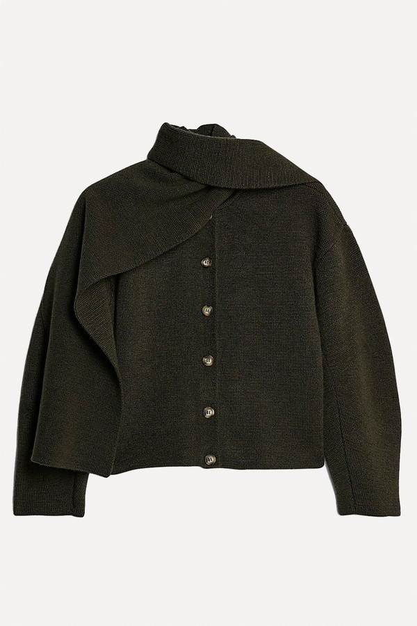 Knitted Wrap Scarf Cardigan from River Island