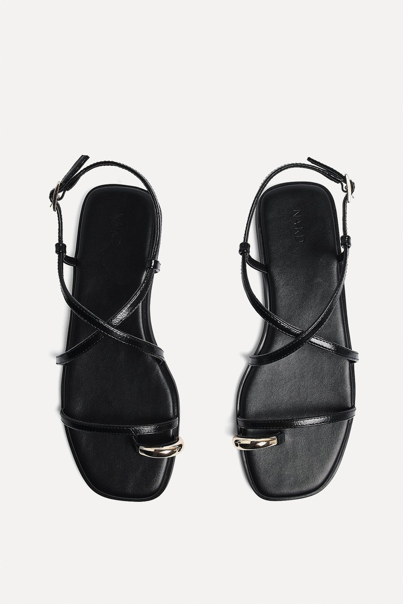 Gold Detail Strappy Sandals