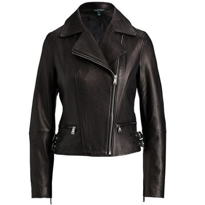 Lambskin Leather Moto Jacket