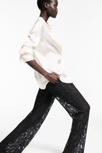 Wideleg Lace Trousers from Mango