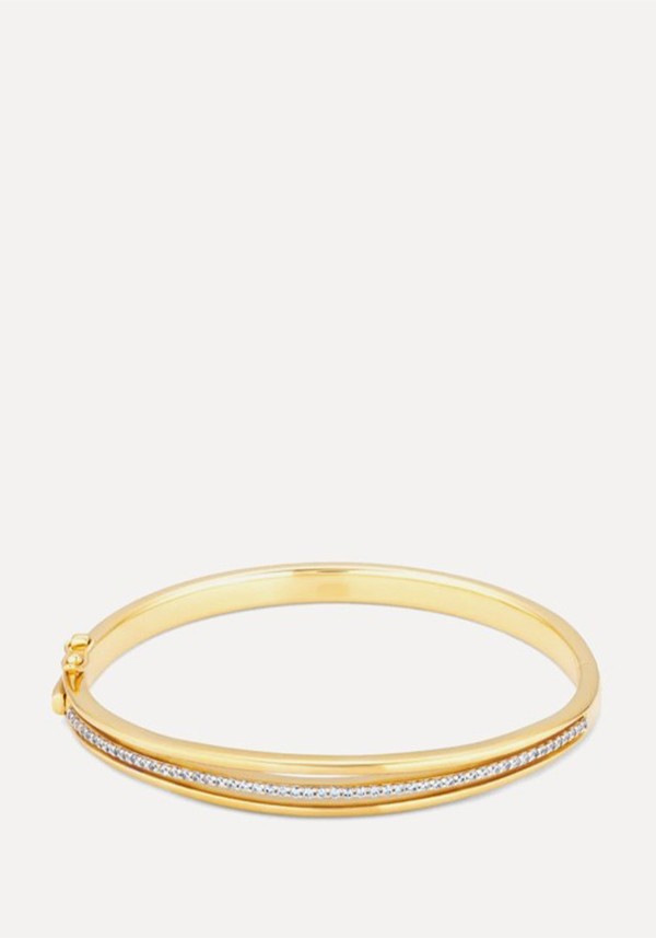 Classic Cubic Zirconia Bangle Ripple*