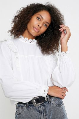 Broderie Babydoll Blouse from Urban Outfitters