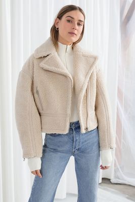 Cropped Faux Shearling Jacket from & Other Stories