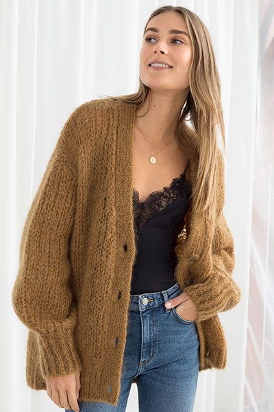 Oversized V-Neck Cardigan from & Other Stories