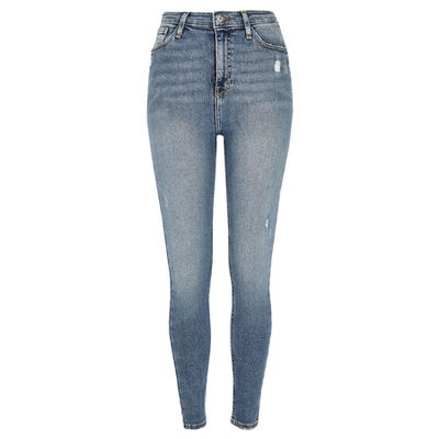 Mid Blue Authentic Hailey High Rise Jeans