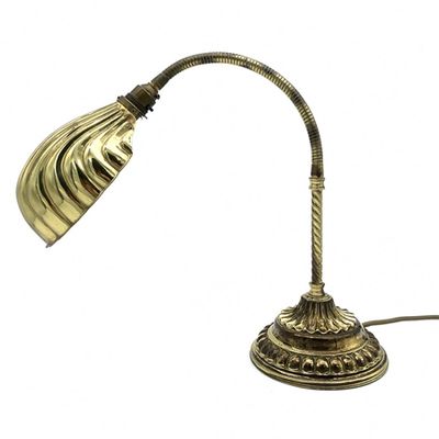 Vintage Brass Shell Lamp from Ceraudo